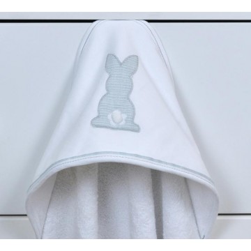 Baby Oliver Μπουρνούζι κάπα Bunny 356 Grey ΒΡΕΦΙΚΑ ΜΠΟΥΡΝΟΥΖΙΑ